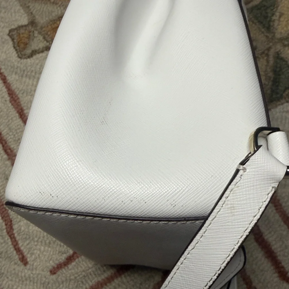 Kate Spade Lizzie Drawstring Backpack White Medium
